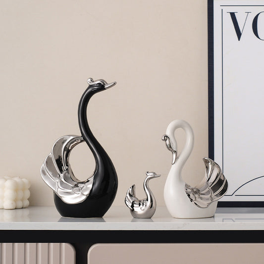 Couple Swan Decoration Home Living Room Decorations