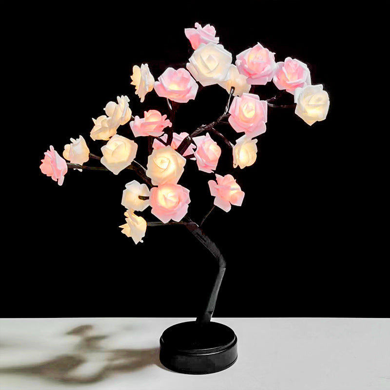 New LED Rose Tree Lamp Touch Screen Small Desk Lamp