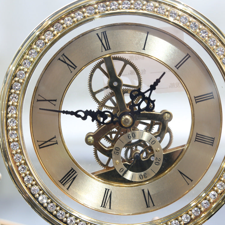 European style light luxury seat clock ornaments