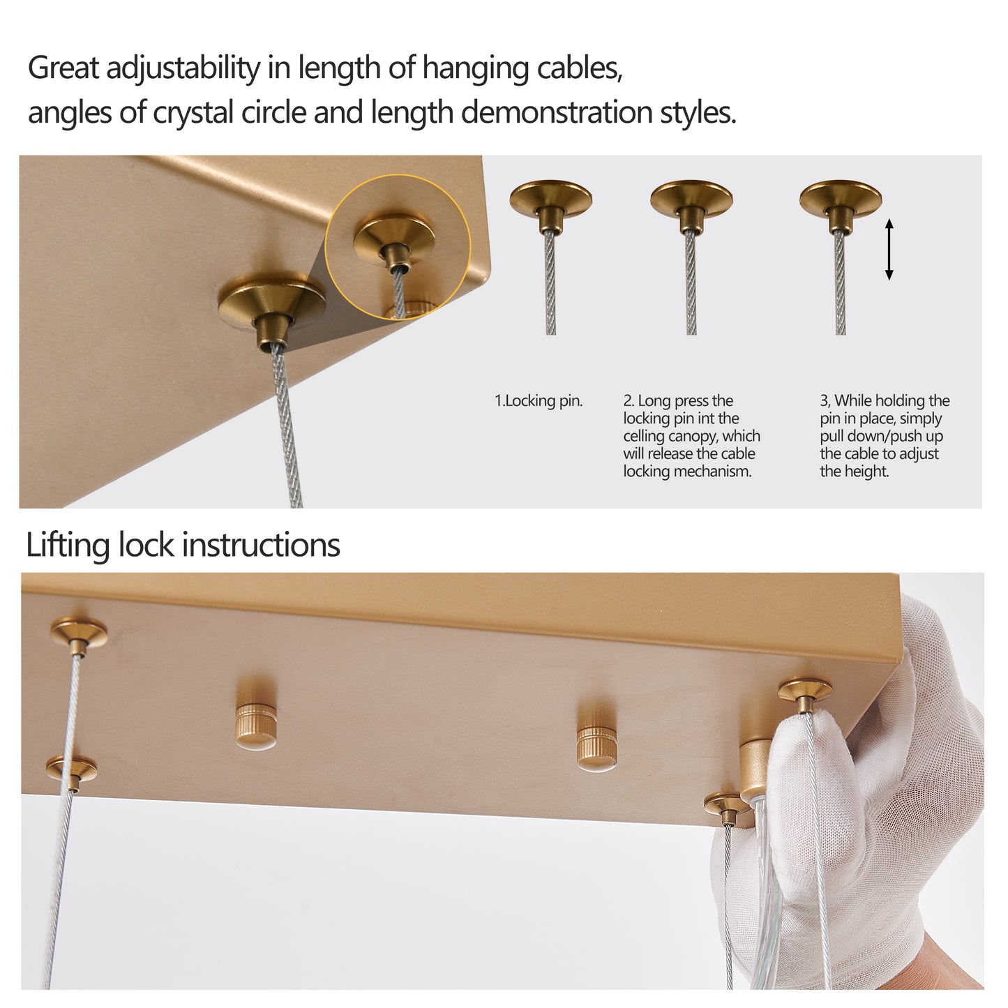 39-inch Modern Golden Pendant Light With Cascading Crystal Strands, Ideal For Living Room, Dining Room And Foyer, High-End Decorative Lighting Fixture Bulb Not Included