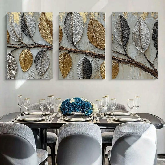 Shadudu Large Canvas Wall Art 3-Piece Set Home Decor Ready-to-Hang Room Art Decoration Waterproof High-Quality Artwork