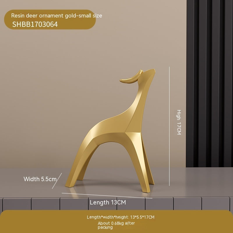 Simple And Abstract Decoration Geometry Deer Living Room