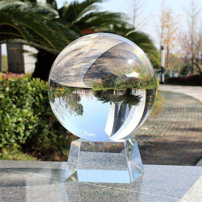 White Crystal Ball Transparent Ball Photography Glass Home Decoration Living Room Desk Ornaments