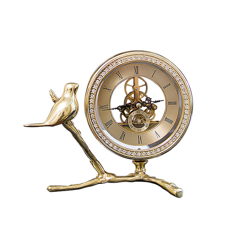 European style light luxury seat clock ornaments