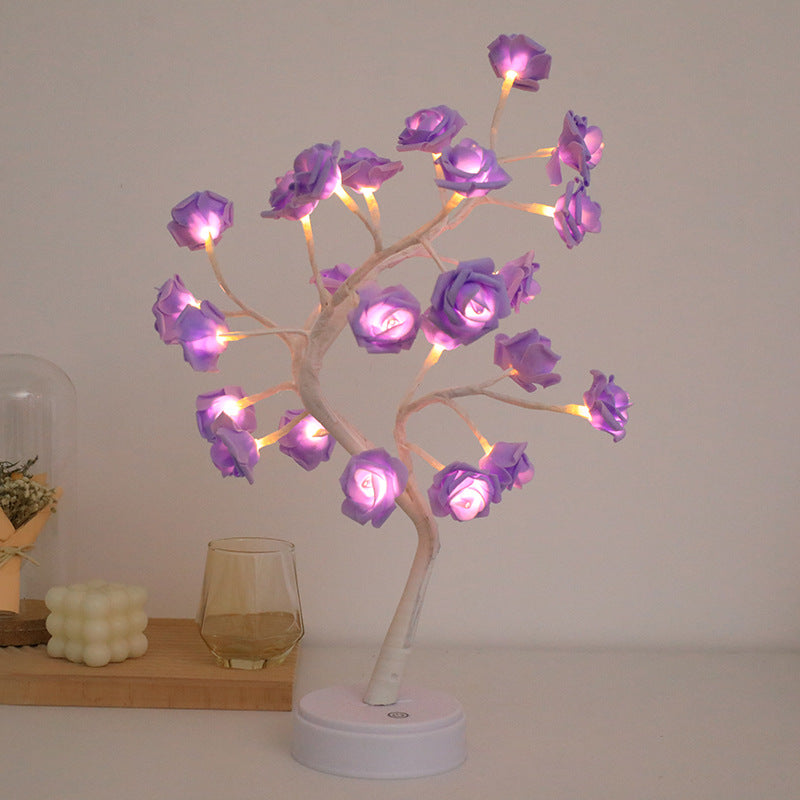 New LED Rose Tree Lamp Touch Screen Small Desk Lamp