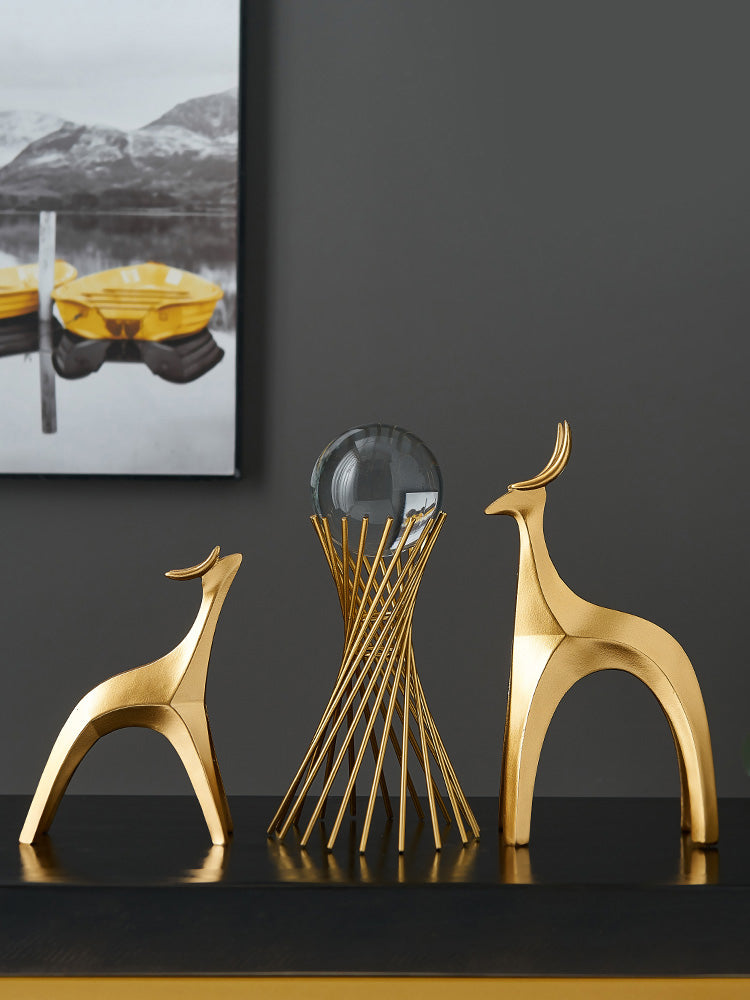 Simple And Abstract Decoration Geometry Deer Living Room