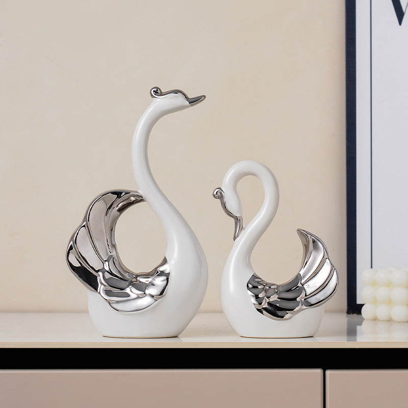 Couple Swan Decoration Home Living Room Decorations