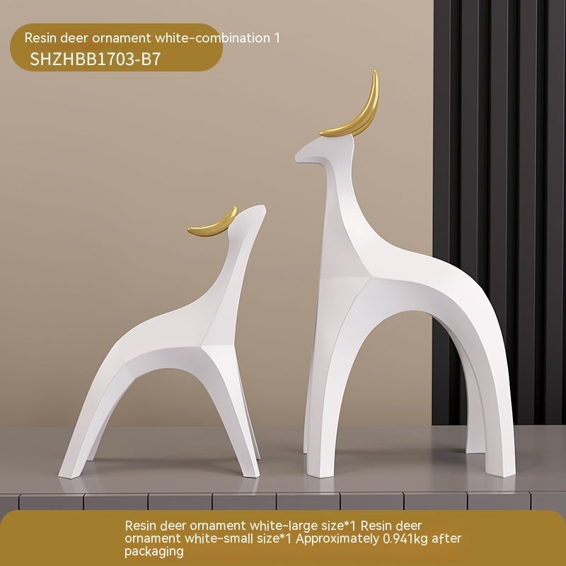 Simple And Abstract Decoration Geometry Deer Living Room