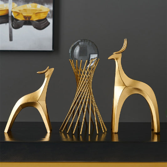 Simple And Abstract Decoration Geometry Deer Living Room
