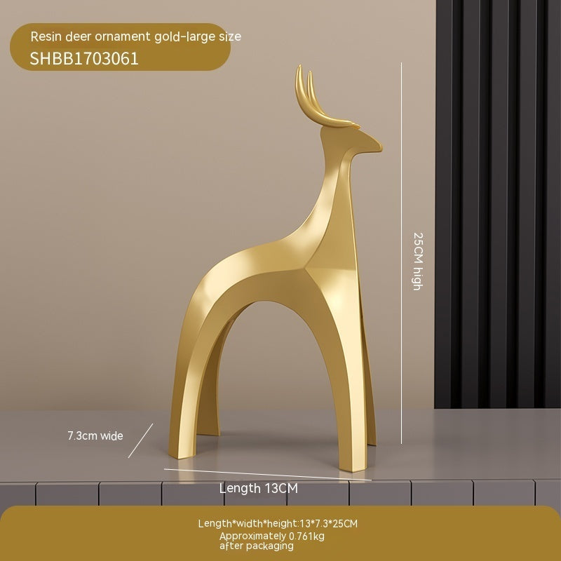 Simple And Abstract Decoration Geometry Deer Living Room