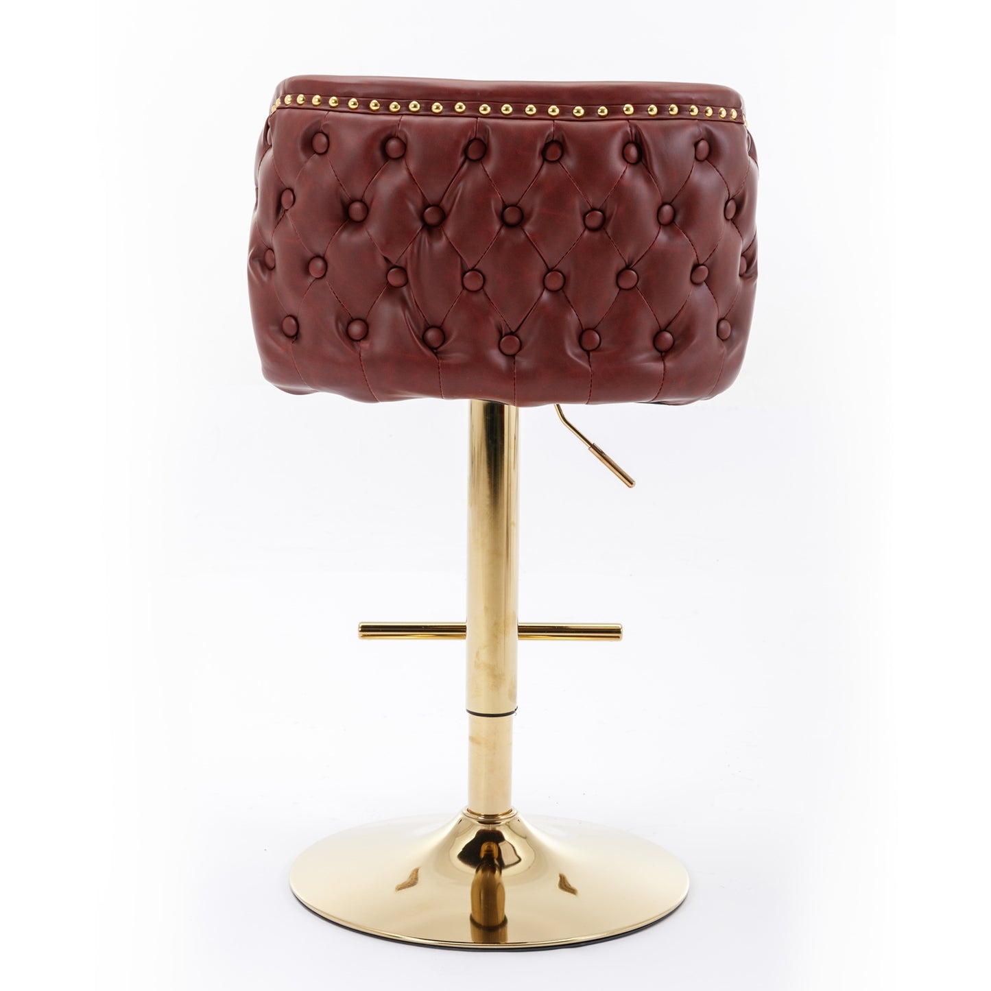 A A Furniture Swivel Barstools Adjustable Height, Modern PU Upholstered Stools