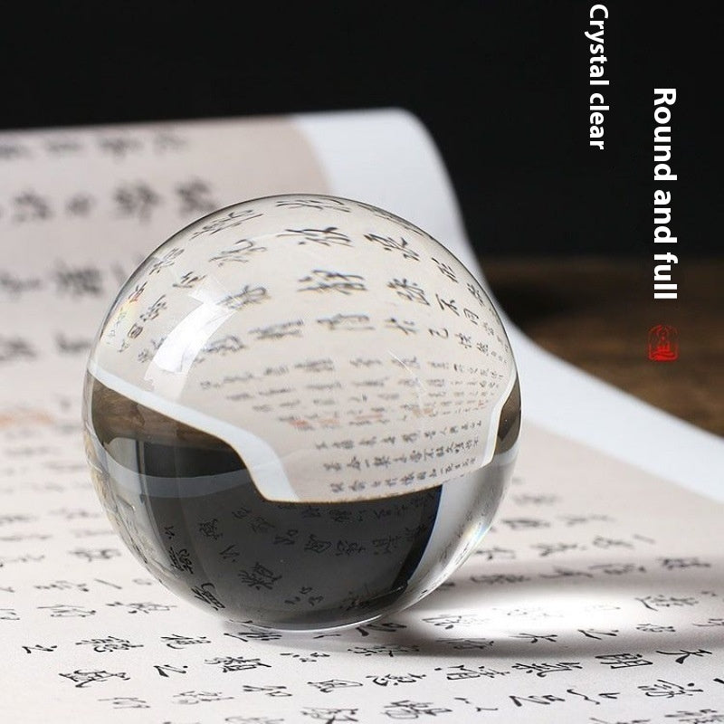White Crystal Ball Transparent Ball Photography Glass Home Decoration Living Room Desk Ornaments