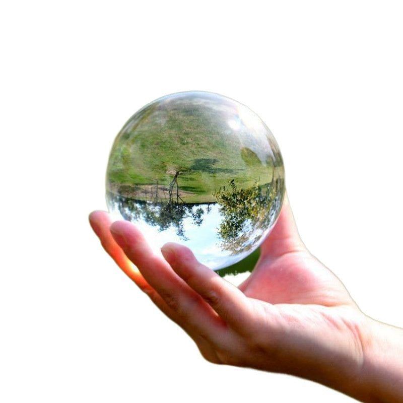 White Crystal Ball Transparent Ball Photography Glass Home Decoration Living Room Desk Ornaments