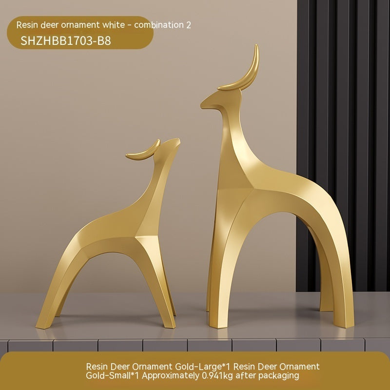 Simple And Abstract Decoration Geometry Deer Living Room