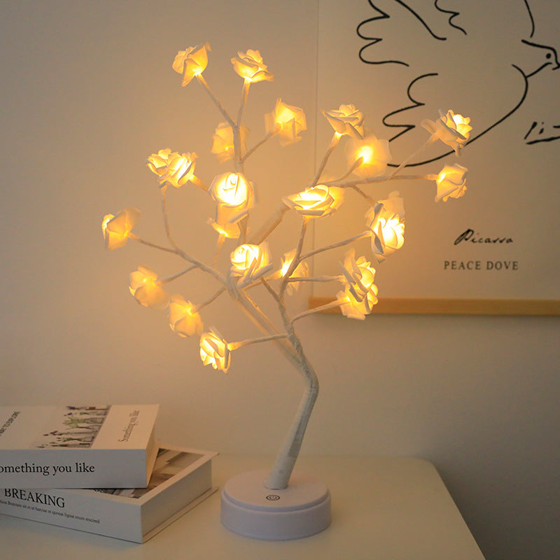 New LED Rose Tree Lamp Touch Screen Small Desk Lamp