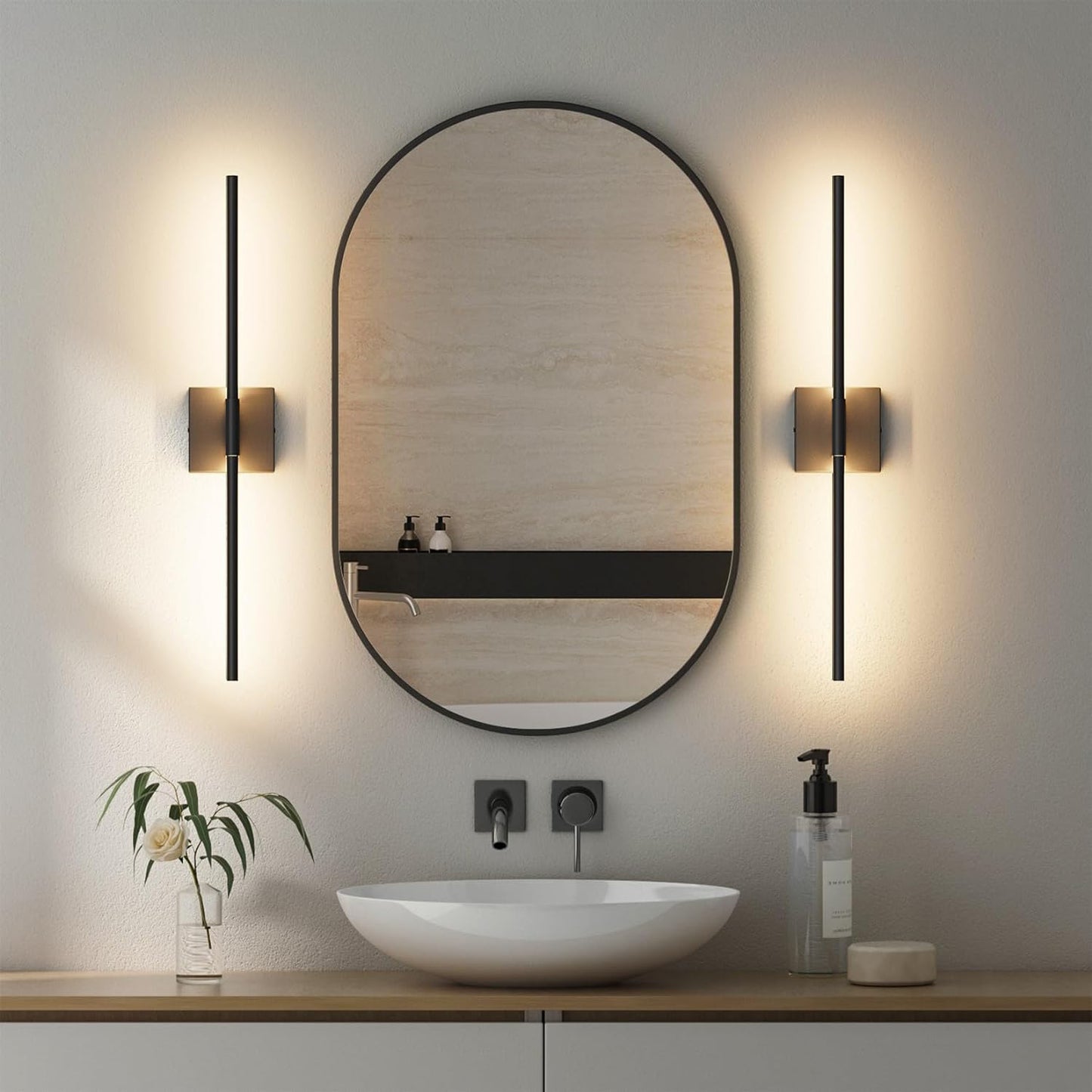 Wireless charging wall lamp without wiring connection