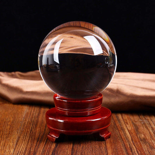 White Crystal Ball Transparent Ball Photography Glass Home Decoration Living Room Desk Ornaments