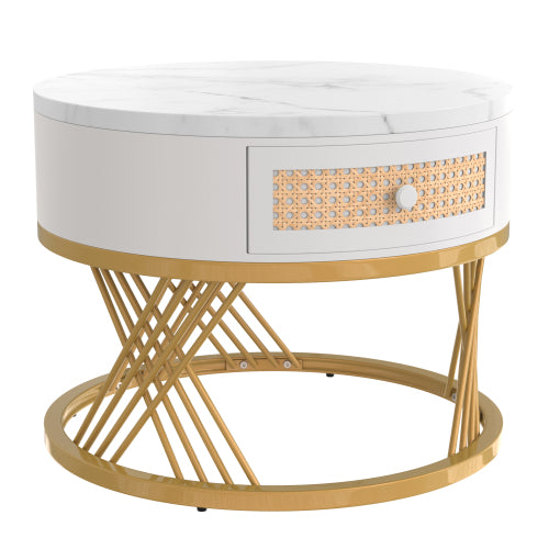 Fibreboard Metal Round Coffee Table