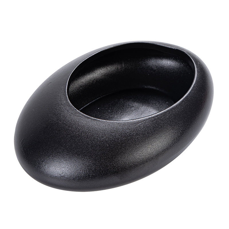 Ceramic Flower Pot On The Balcony In The Office