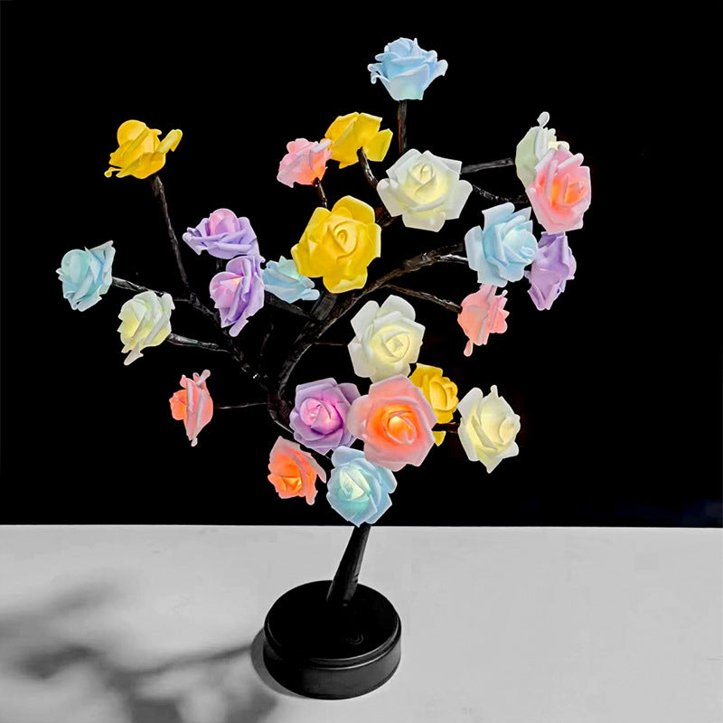 New LED Rose Tree Lamp Touch Screen Small Desk Lamp