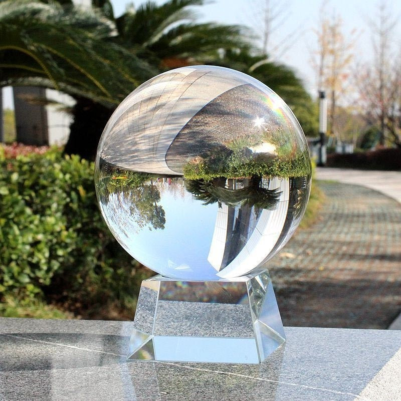 White Crystal Ball Transparent Ball Photography Glass Home Decoration Living Room Desk Ornaments