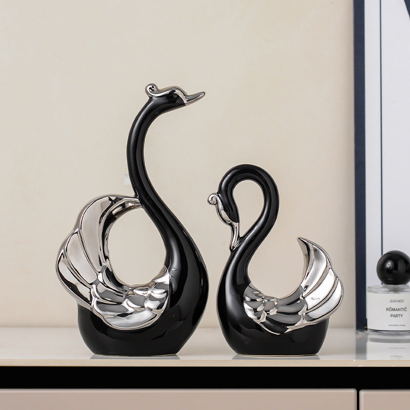 Couple Swan Decoration Home Living Room Decorations